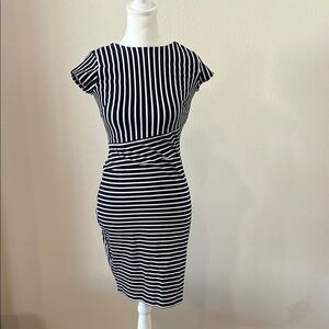 Chic Striped Black and White Dress